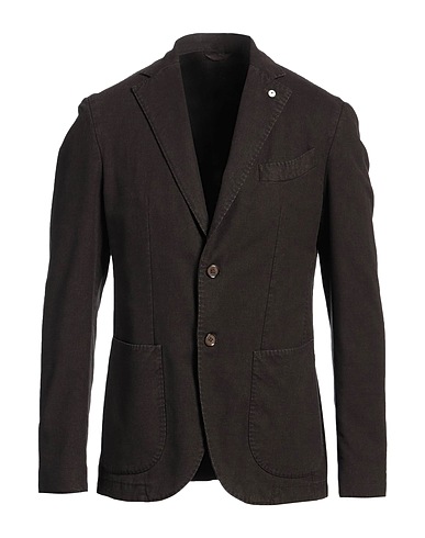 L.B.M. 1911 Blazer Dark brown 49% Cotton, 25% Polyester, 25% Viscose, 1% Elastane