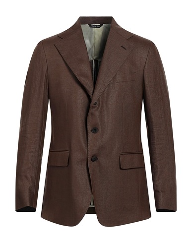BRIAN DALES Blazer Brown 53% Linen, 47% Polyamide
