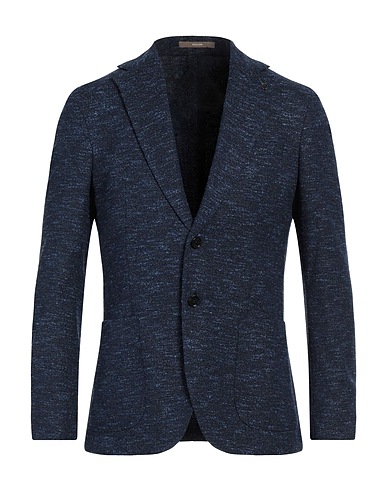 PAOLONI Blazer Navy 40% Cotton, 40% Viscose, 15% Polyamide, 4% Polyester, 1% Elastane