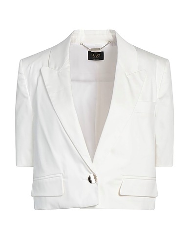 LIU •JO Blazer White 98% Cotton, 2% Elastane