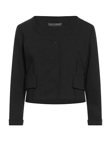 CARLA MONTANARINI Giacca Nero 52% Cotone, 40% Poliammide, 8% Elastan