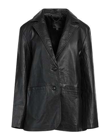 MUUBAA Blazer Black 100% Sheepskin, Polyester