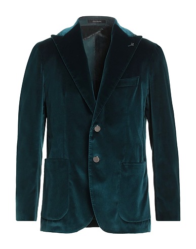 TAGLIATORE Blazer Verde smeraldo 98% Cotone, 2% Elastan