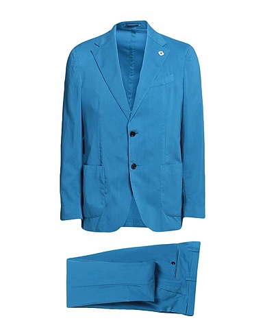 LARDINI Suits Azure 100% Wool