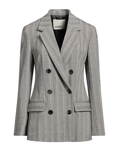 ISABEL MARANT Blazer Grey 57% Viscose, 35% Linen, 4% Other Fibres, 4% Elastane