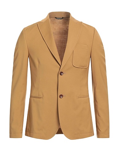 DANIELE ALESSANDRINI HOMME Blazer Camel 69% Polyester, 29% Viscose, 2% Elastane