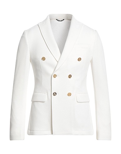 GREY DANIELE ALESSANDRINI Blazer White 96% Polyester, 4% Elastane