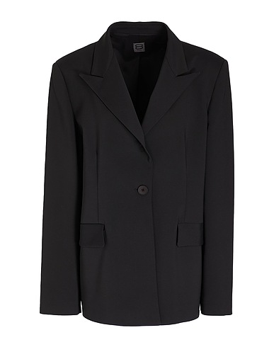 8 by YOOX Blazer OVERSIZE BLAZER
 Black 61% Hemp, 36% Polyester, 3% Elastane