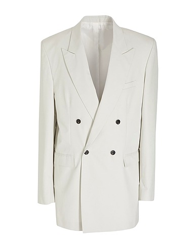 8 by YOOX Blazers COTTON DOUBLE BREASTED LONG BLAZER
 Off white 100% Baumwolle