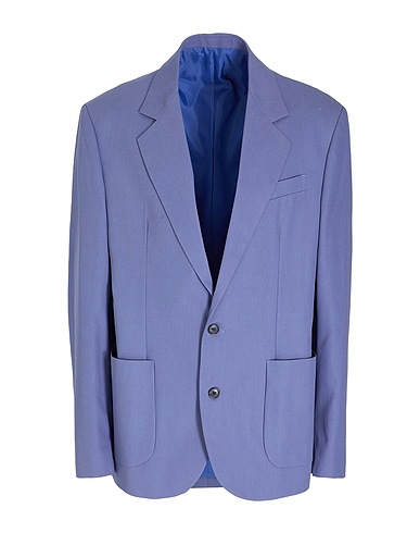 8 by YOOX Blazer COTTON SINGLE BREASTED OVERSIZE BLAZER
 Slate blue 100% Cotton