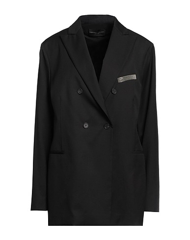 FABIANA FILIPPI Blazer Black 100% Virgin Wool, Ecobrass