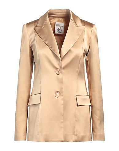 SEMICOUTURE Blazer Sand 74% Acetate, 23% Polyamide, 3% Elastane, Polyester