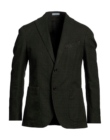 BOGLIOLI Blazer Dark green 50% Cotton, 50% Linen