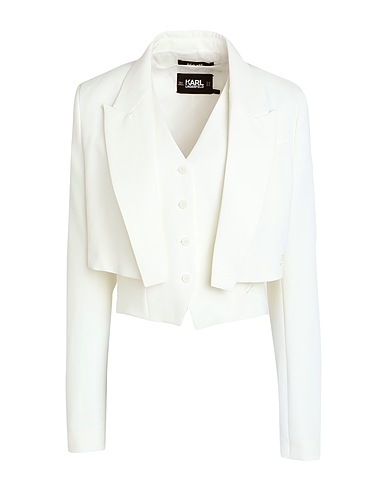 KARL LAGERFELD Blazer Ivory 88% Polyester, 12% Viscose