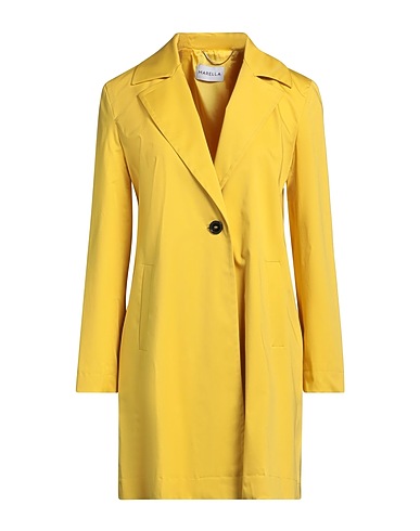 MARELLA Full-length jacket Yellow 97% Cotton, 3% Elastane