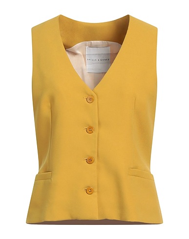 SKILLS & GENES Waistcoat Mustard 100% Polyester
