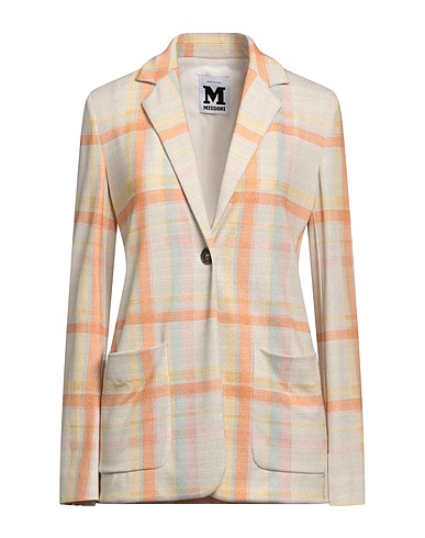 M MISSONI Blazer Pastel yellow 79% Viscose, 9% Polyester, 8% Polyamide, 4% Elastane