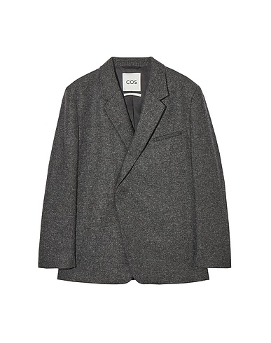 COS テーラードジャケット 鉛色 リサイクルウール 61% / ポリエステル 20% / ナイロン 13% / シルク 6%