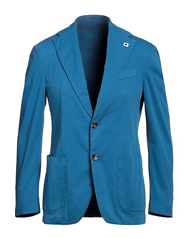 LARDINI テーラードジャケット ブルー コットン 98% / ポリウレタン 2%