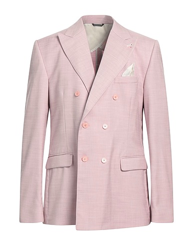 GREY DANIELE ALESSANDRINI Blazer Pink 82% Polyester, 17% Viscose, 1% Elastane