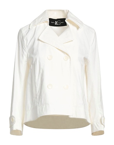 LUISA CERANO Blazer BIANCO 50% Viscose, 24% Linen, 23% Cotton, 3% Elastane