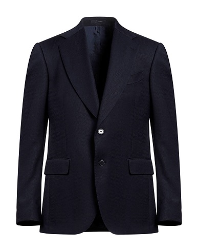 LARDINI Blazer Midnight blue 89% Wool, 9% Polyamide, 2% Elastane