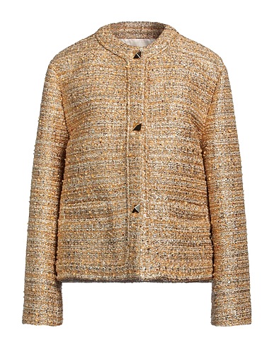 VALENTINO GARAVANI Blazer Mustard 30% Polyester, 28% Other Fibres, 21% Cotton, 17% Metallic fiber, 4% Wool