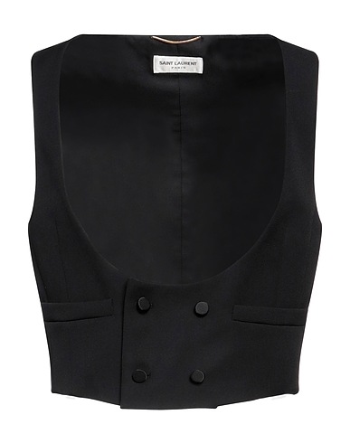 SAINT LAURENT Vest 100% Wool, Silk