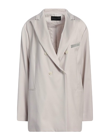 FABIANA FILIPPI Blazer Light grey 100% Virgin Wool, Cotton, Acetate, Polyester