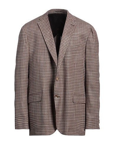 LARDINI Blazer Brown 90% Wool, 10% Silk