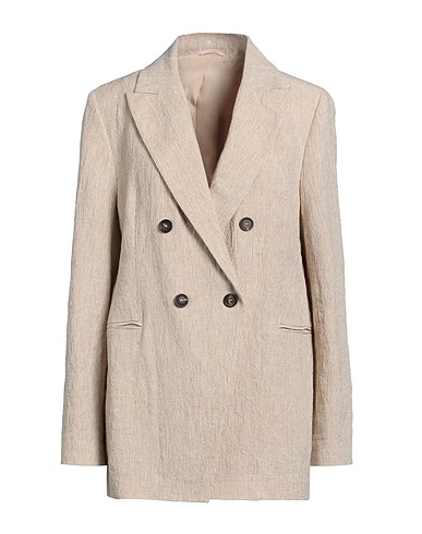 BRUNELLO CUCINELLI テーラードジャケット ベージュ リネン 100% / エコブラス