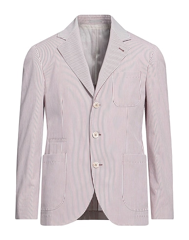 BRUNELLO CUCINELLI Blazer Burgundy 98% Cotton, 2% Elastane