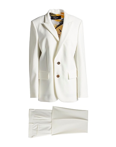 DSQUARED2 Suit White 100% Polyester, Polyurethane coated