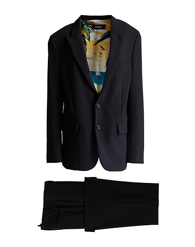 DSQUARED2 Suit Black 100% Polyester, Polyurethane coated