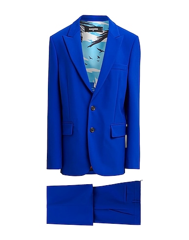 DSQUARED2 Suit Bright blue 100% Polyester, Polyurethane coated