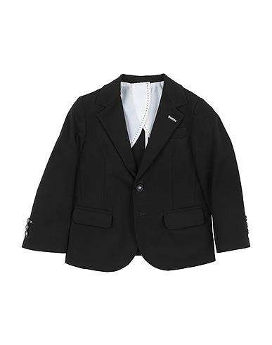 MANUELL & FRANK Blazer Black 52% Cotton, 42% Polyamide, 6% Elastane