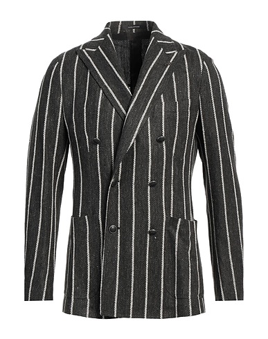 TAGLIATORE Veste Noir 90% Lin, 6% Coton, 4% Polyamide
