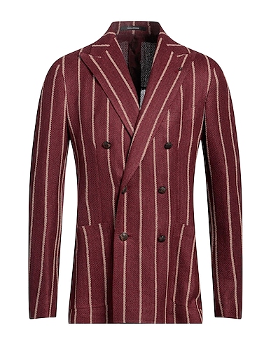 TAGLIATORE Blazer Burgundy 90% Linen, 6% Cotton, 4% Polyamide
