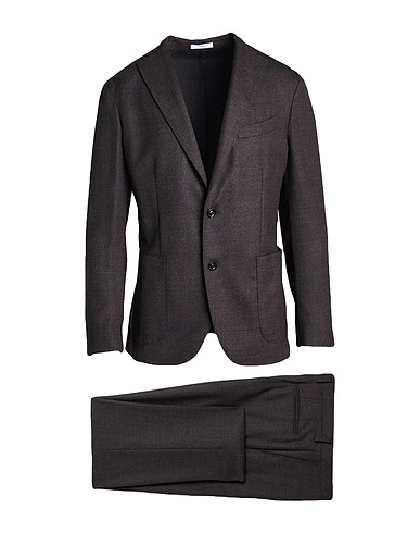 BOGLIOLI Suits Dark brown 99% Virgin Wool, 1% Elastane