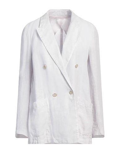 120% LINO Blazer Light grey 100% Linen