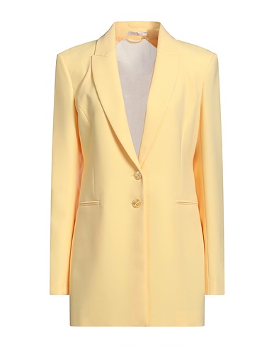 PATRIZIA PEPE Blazer Yellow 89% Polyester, 11% Elastane