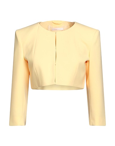 PATRIZIA PEPE Blazer Yellow 89% Polyester, 11% Elastane