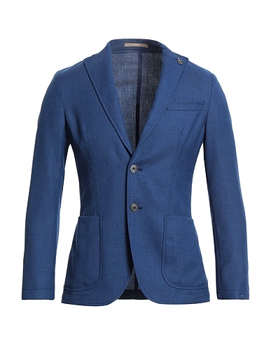 PAOLONI Blazer Slate blue 100% Virgin Wool