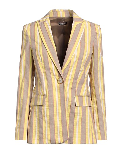 MALÌPARMI Blazer Taupe 90% Cotton, 8% Polyamide, 2% Elastomultiester