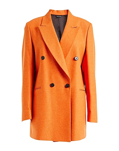 BRIAN DALES Blazer Orange 70% Wool, 28% Polyamide, 2% Elastane