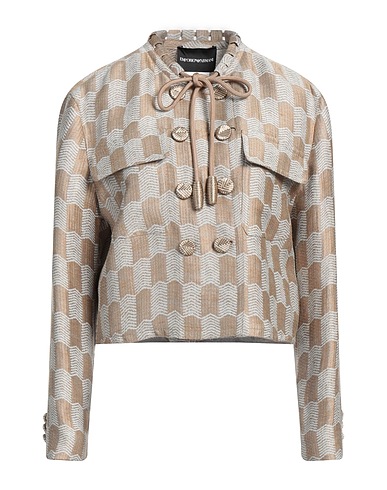EMPORIO ARMANI Blazer Beige 52% Viscose, 40% Linen, 8% Silk