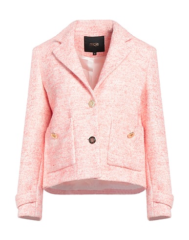 MAJE Blazer Pink 40% Cotton, 20% Polyester, 16% Other Fibres, 12% Virgin Wool, 12% Viscose