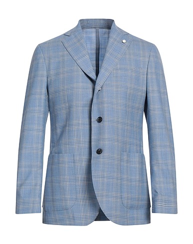 LUIGI BIANCHI Mantova Blazer Blu chiaro 100% Lana