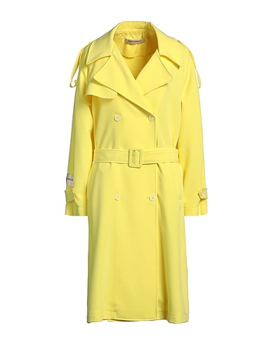 HINNOMINATE Double breasted pea coat Yellow 89% Polyester, 11% Elastane