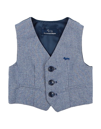 HARMONT & BLAINE Suit vest Light blue 50% Cotton, 50% Polyester